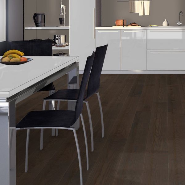 Cappuccino Brushed and UV Oiled Multi-Ply Engineered Oak Flooring 190mm x 18mm