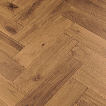 Herringbone Chestnut 150mm x 14/3mm x 600mm Expressions In Colour Rustic Grade Brush & UV Oiled Click System