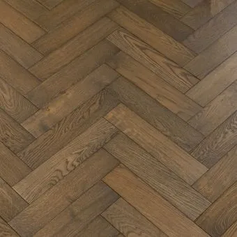Mocha Herringbone Flooring: A view of mocha-coloured herringbone patterned flooring, with rich brown hues resembling the colour of freshly brewed coffee, adding warmth and sophistication to interior designs.