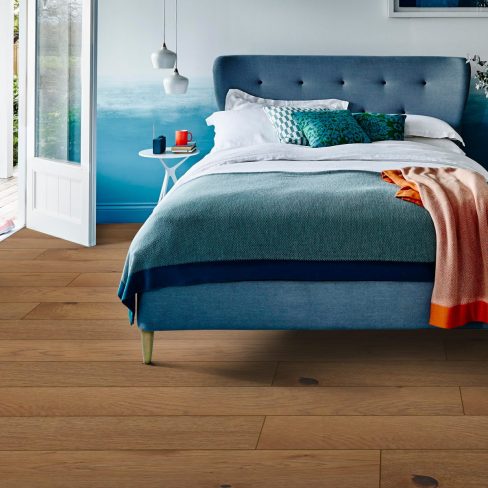 Diamond Burnt Oak Brush & UV Oiled Engineered Wood Flooring