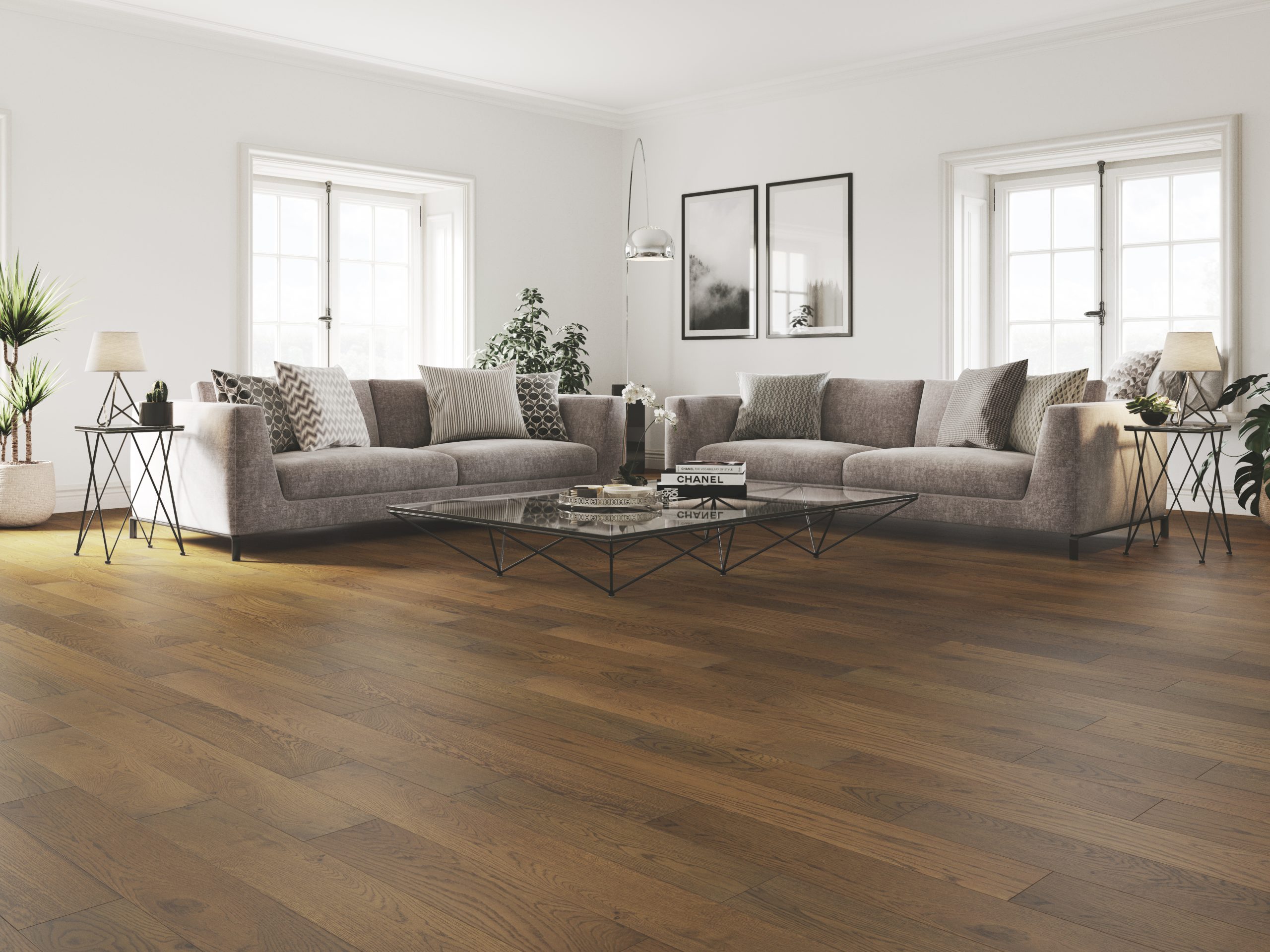 Jewel Burnt Oak Brush & UV Oiled Engineered Wood Flooring