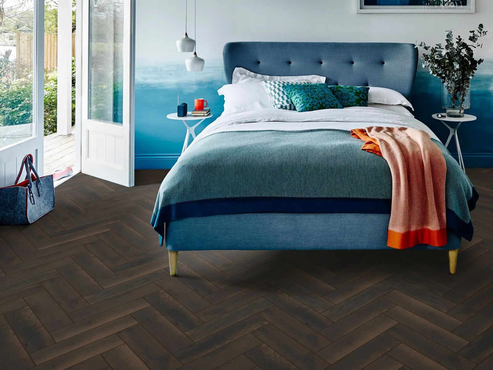 A simple graphic representation of herringbone oak flooring, likely used as a product category icon or branding element for Jordan Woodfloors.