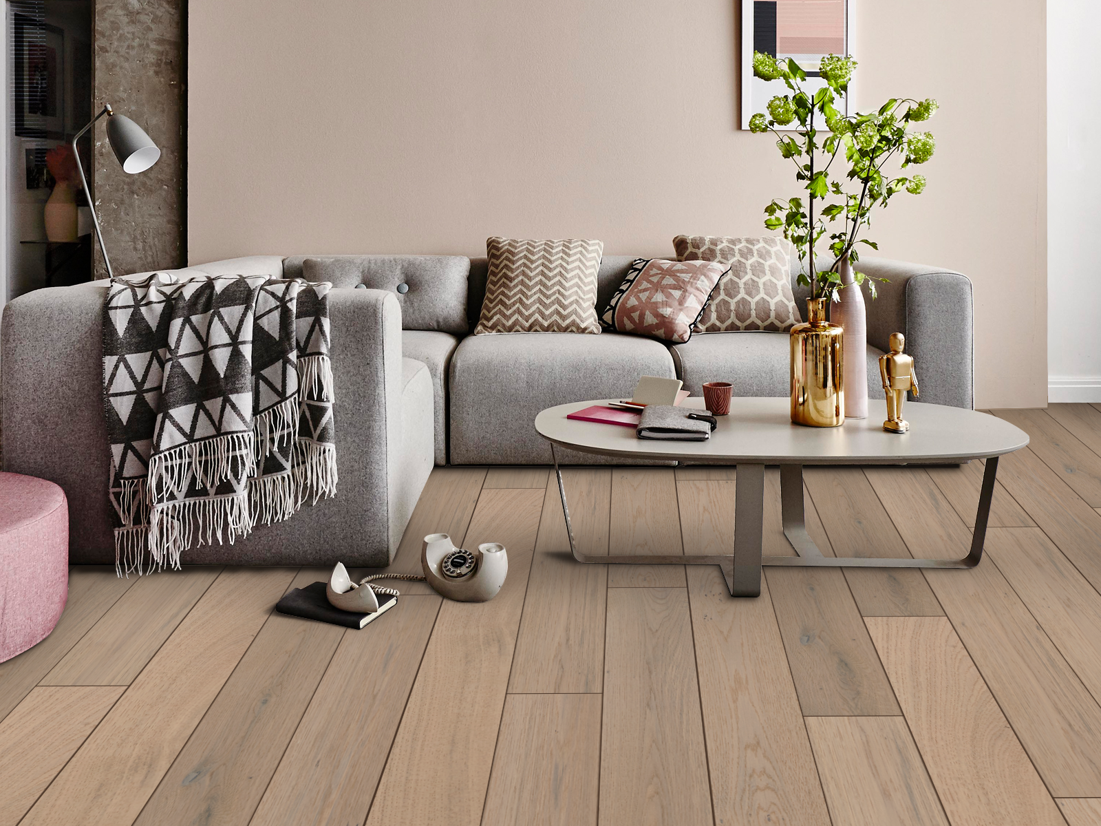 Majesty Oak Cotton Brush & Lacquered Click Engineered Wood Flooring