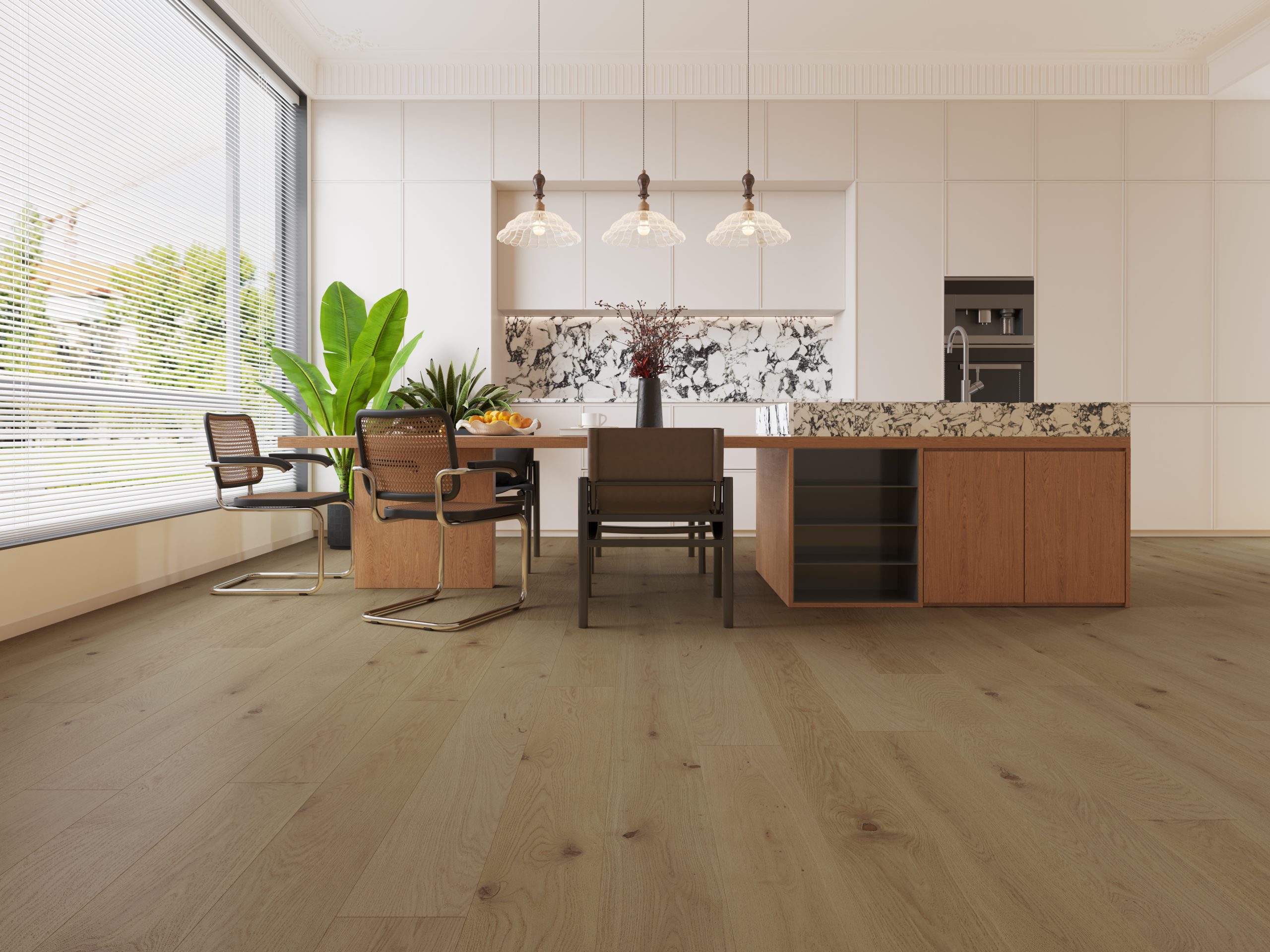 Scandinavian Stravanger Brush & Lacquered Click Engineered Wood Flooring