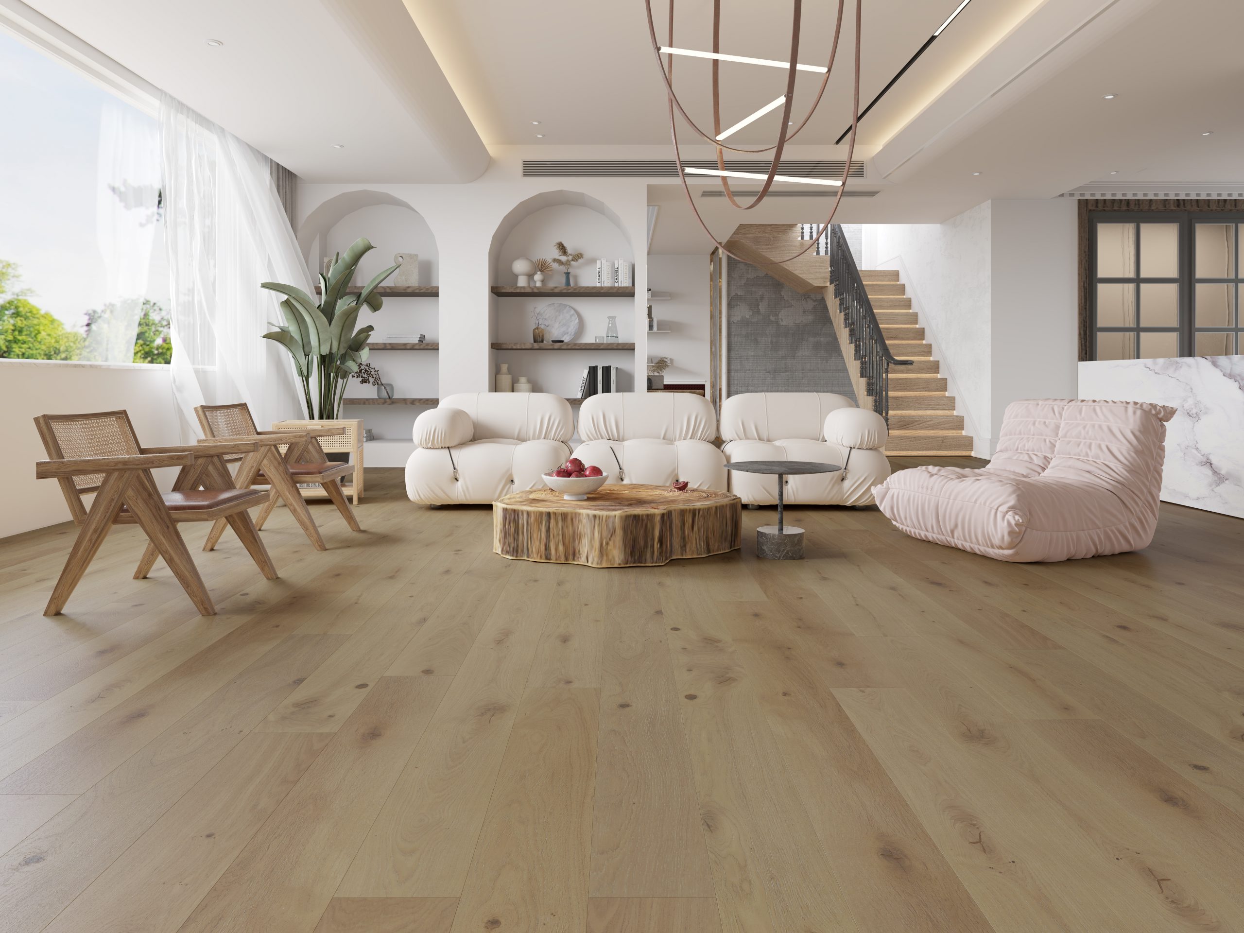 Scandinavian Visby Brush & Lacquered Click Engineered Wood Flooring