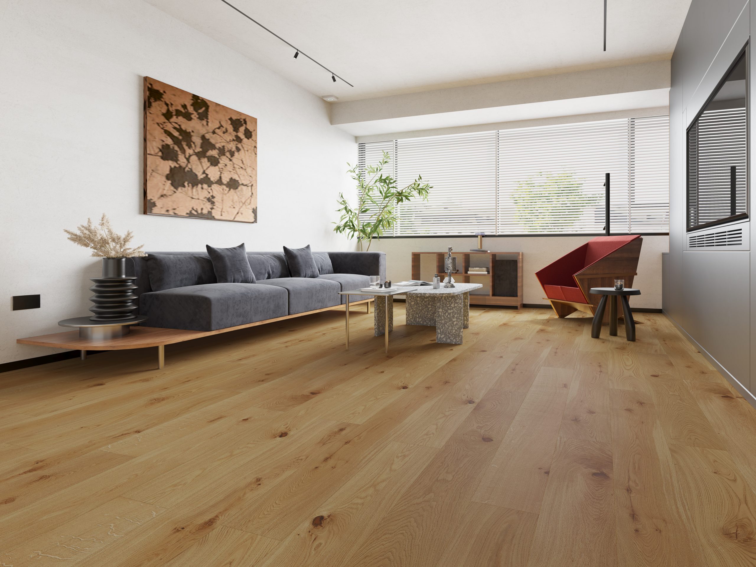 Scandinavian Odense Brush & Lacquered Click Engineered Wood Flooring