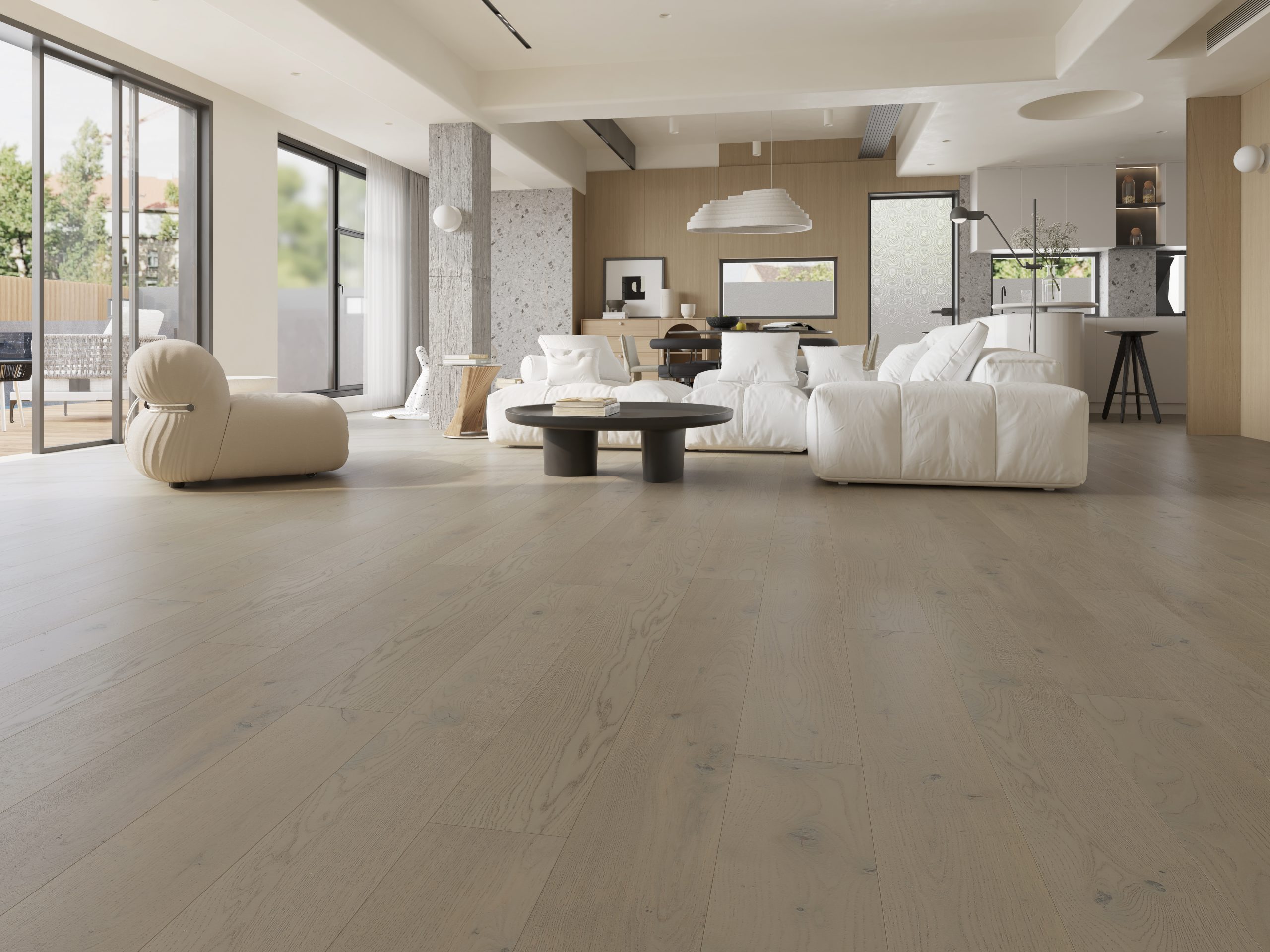 Scandinavian Malmo Brush & Lacquered Click Engineered Wood Flooring