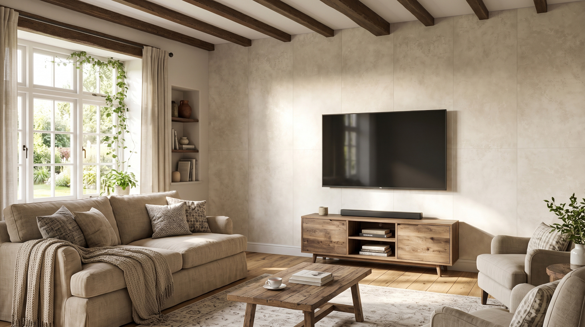 Tile And Stone Beige Wall Panels