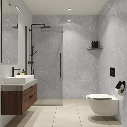 Grey Carrara Double Tile