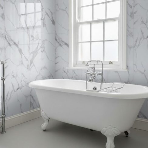 White Carrara Double Tile