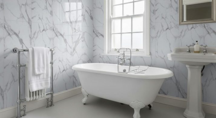 White Carrara Double Tile