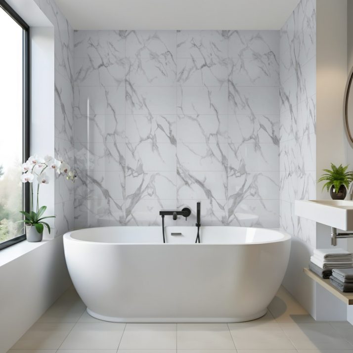 White Carrara Multi Tile