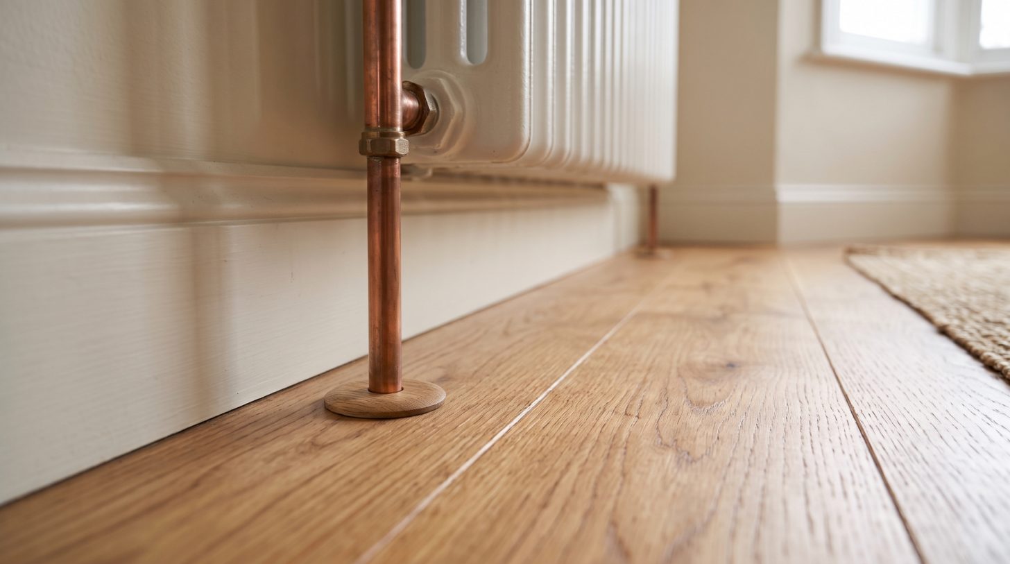 Solid Oak Radiator Pipe Roses
